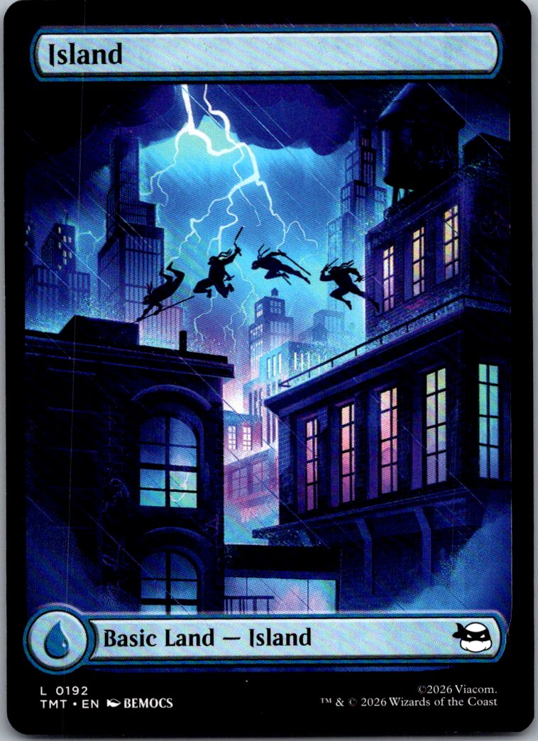 Island (0192) 0192 Land Teenage Mutant Ninja Turtles Magic: The Gathering NM