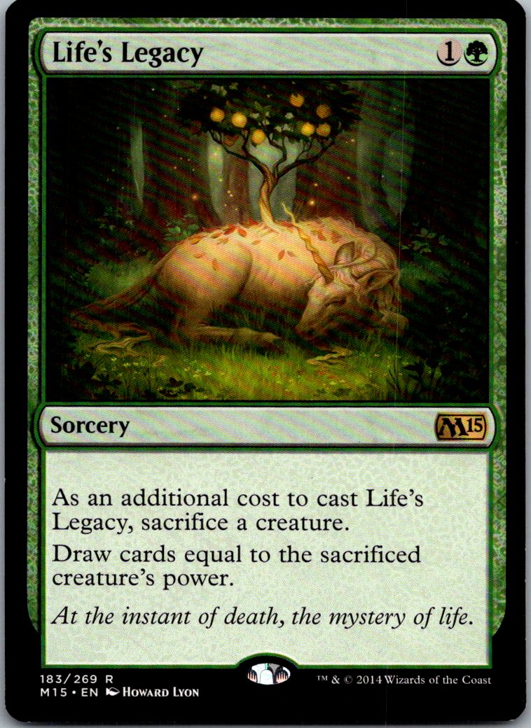 Life's Legacy 183 Rare Magic 2015 (M15) Magic: The Gathering Near Mint